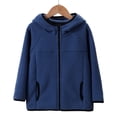 thumbnail image 2 of Ruyang Teens Hooded Sherpa Fleece Jackets Boys Fuzzy School Polar Jacket Pockets Fall Winter Warm Full Zip Furry Coat, 2 of 7