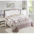 thumbnail image 1 of Virtu Couverture en Molleton Premium 9 Lbs, 2 Plis Réversible Imprimée Raschel Lourde & Chaude Style Coréen, Grand, 1 of 5