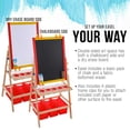 thumbnail image 4 of US Art Supply Children's Paint & Drawing Kids Art Easel Flip-Over Chalk & Dry Erase Board Bins, 4 of 6