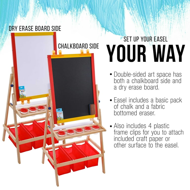 3-Sided Art Activity Easel; Chalkboard, Blackboard, Dry Erase Board — U.S.  Art Supply