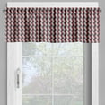 thumbnail image 4 of Ambesonne Retro Valance & Curtain, Country Style Checkered, 55"x45", Dark Coral Teal Beige, 4 of 7