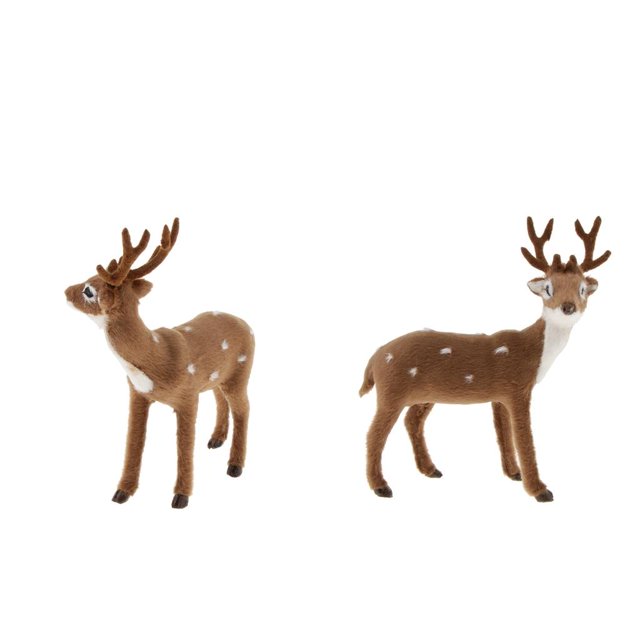Paquete de 2-5 Decoraciones de Regalos Ciervos de Simulación - 2 piezas 3 2 piezas 3 Colco Ciervo de simulación de Navidad