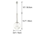 thumbnail image 4 of Kiven H-Type Track Lighting, 1-Light Modern Halo Track Pendant Light with Glass Shade & E12 Socket, Track Light Pedant with 12" Cord, 4 of 7