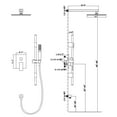 thumbnail image 6 of CLEARANCE! 12" Rain Shower Head Systems Wall Mounted Shower, 6 of 8