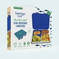 thumbnail image 4 of Bentgo Kids Stainless Steel Prints Leak-Resistant Lunch Box - 3-Compartments with Bonus Silicone Container, Durable, Eco-Friendly, Dishwasher Safe, BPA-Free, Ideal for School, Ages 3+ (Shark), 4 of 8