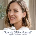 thumbnail image 3 of MomentWish 2 Carat Moissanite Stud Earrings for Women Christmas Mother's Day Birthday Gift for Mom Wife, 3 of 9