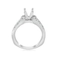 thumbnail image 2 of Bague de Fiançailles à Demi-Monture en Pavé de Diamants, Corps Fendu, Or Blanc 14 K, 2 of 3