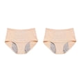 thumbnail image 1 of Sonducket Calzoncillos de viaje para mujer, ropa interior lavable reutilizable para niñas, ropa interior transpirable con cintura elástica, Albaricoque 5XL 2Conjunto, 1 of 6