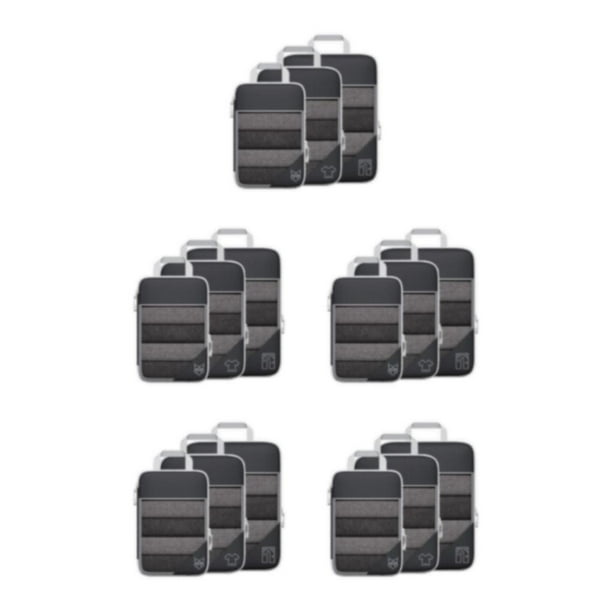 Toystoory 3 piezas No más maletas desordenadas: estos cubos de embalaje para un fácil almacenamiento de equipaje comprimido de viaje negro Type2 NO2