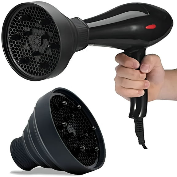 HIBIBUD Hot Air Diffuser For Curly Hair, Gentle Drying, Defined Curls Without Frizz