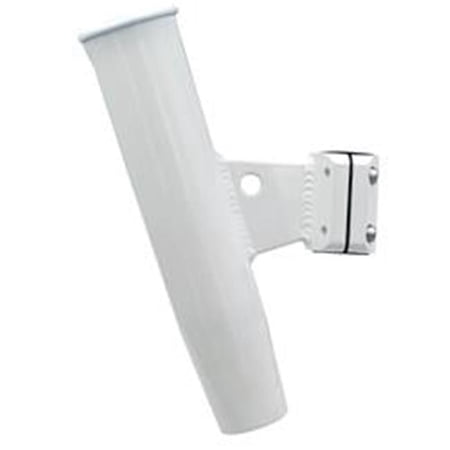 Aluminum Vertical Clamp-On Rod Holder - White - 1.312 in. - Durable Marine Grade