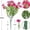 A-Hot Pink, variant on Sunset Red Eucalyptus Flower Bouquet, 7 Fork Faux Floral Stem, Soft Artificial Flower for Home Wall Wedding Party Layout, DIY Flower Arrangement Decor Accessory