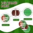 thumbnail image 2 of ZYNERY Football Party Supplies Tableware Set, Green and Brown, 142-Piece (Serves 24), 2 of 7