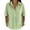 Dark Green #45, variant on DORKASM Linen Shirts for Women Half Sleeve Stripe Trendy T-Shirts V Neck Button Down Fashion 2026 Tshirt Loose Fit Oversized Summer Shirt Purple XL