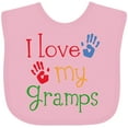 thumbnail image 3 of Inktastic I Love My Gramps Cute Grandkids Boys or Girls Baby Bib, 3 of 4