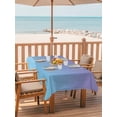 thumbnail image 2 of Outdoor Table Cloth with Umbrella Hole and Zipper, Ombre Blue Purple Waterproof Rectangle Tablecloth 54"x80", Colorful Painting Washable Table Cover for Outside Party Patio Picnic, 2 of 8