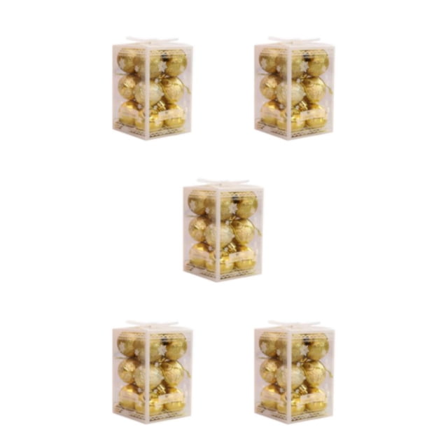 Guardoinrt 12pcs/set Christmas Balls Enought Quantity For Beautifully Decorated Tree gold 5Set