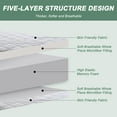 thumbnail image 5 of NAIZEA Diamond Patterned Futon Mattress, Extra Thick Japanese Floor Mattress Quilted Mattress Topper, Folding Floor Lounger Guest Bed Padded Sleeping Pad for Touring Car Camping,Twin, 5 of 11