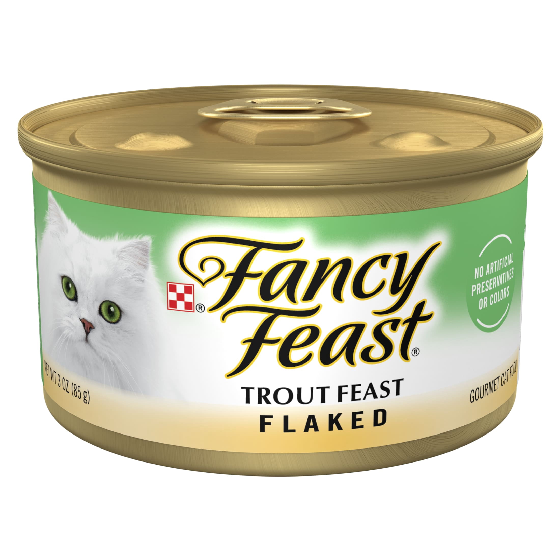 (6 pack) Purina Fancy Feast Trout Feast Flaked Wet Cat Food, 3 oz Can
