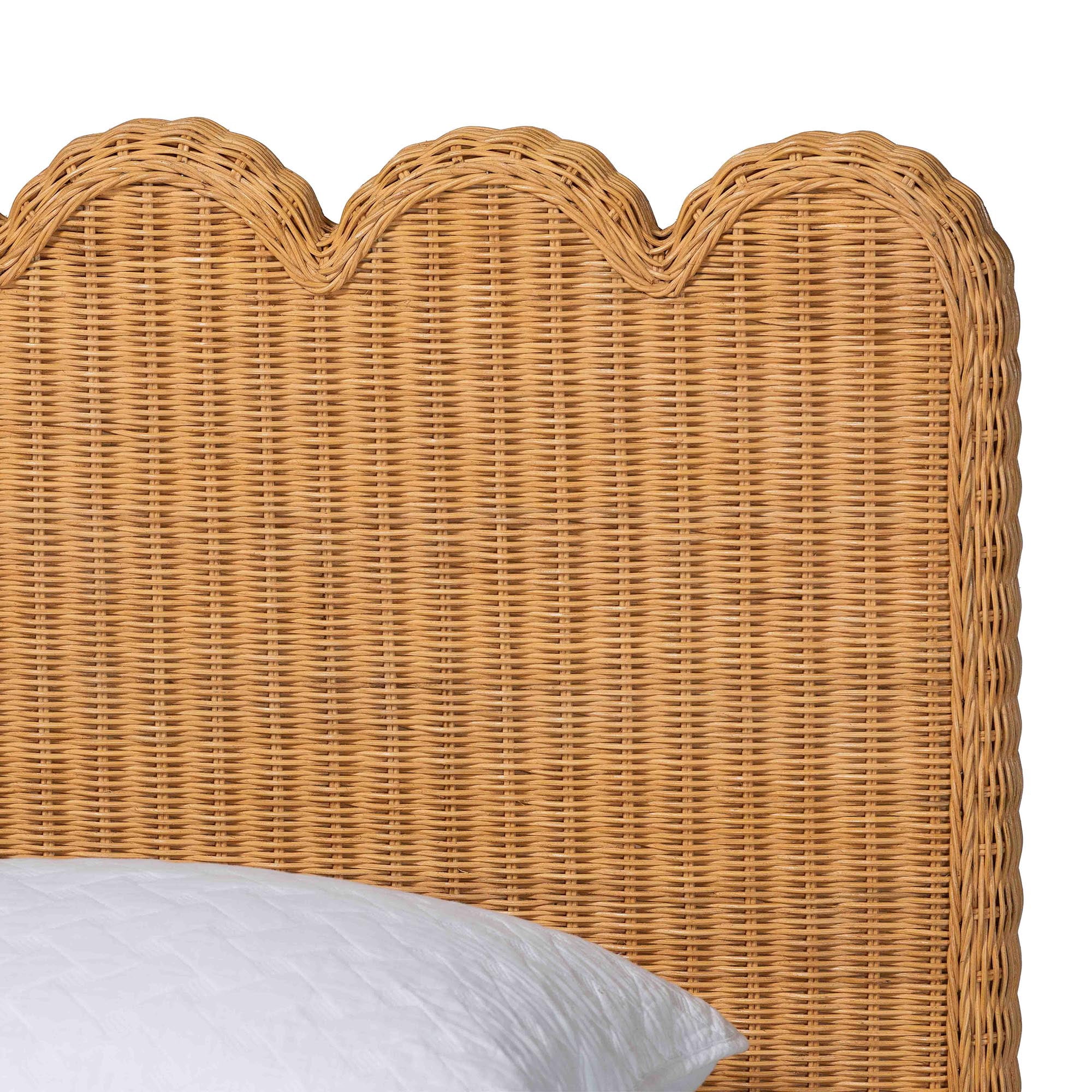 bali & pari Maritza Boho Bed, Queen, Light Honey