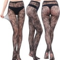 thumbnail image 2 of HBFAGFB Bas Résille pour Femmes Taille Haute Mode Léger Collants Ajourés J, 2 of 4