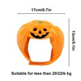 thumbnail image 3 of Grrvtrz Dog Halloween Pumpkin Costume Dog Halloween Pumpkin Hat Pet Headdress for Halloween Party Adjustable Pumpkin Cute Pumpkin Hat Dress Up,Halloween Hats,Halloween Decorations, 3 of 6