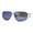 Gunmetal Blue Mirror, variant on Airforce Mens Narrow Rimless Exposed Lens Officers Sunglasses Gunmetal Blue Mirror