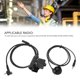 thumbnail image 4 of Conector de auriculares Walkie Talkie Plug and Play adaptador PTT U94 duradero longitud de Cable de 90cm Clip fuerte para MTP850, 4 of 8