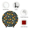 thumbnail image 4 of Cauagu Pumpkin Print Bone China Decorative Plate, Wall Mount Plate Holiday Decor Decorative Ceramic Plates with Stand Elegant Household Plates Decorative-6in, 4 of 6