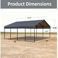 thumbnail image 3 of 20x20FT Heavy Duty Metal Carport, Rust/Wind/UV Resistant, All Weather Protection, Portable Shelter for Cars, SUVs, Trucks, RVs, Boats, 3 of 7