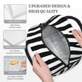thumbnail image 3 of Salouo Zebra for Insulated Lunch Bag for Women/Men - Leakproof Cooler Tote Bag Organizer - Reusable Lunch Box for Office Picnic Hiking Beach-One Size, 3 of 6