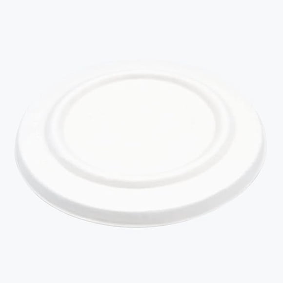 Tapas de Tazón 4.5" para Tazones 12/17 oz [Caja de 600], Resistentes, 100 % Biodegradables, Compostables en Casa, sin Plástico, sin BPA, Hechas de Fibras de Bagazo de Caña de Azúcar.