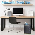 thumbnail image 4 of Bathroom Trash can with Automatic Touchless Lid, 2.6 Gallon Black Motion Sensor Small Garbage Can, Slim Waterproof Smart Trash Bin for Bedroom, Office, Living Room, 4 of 6
