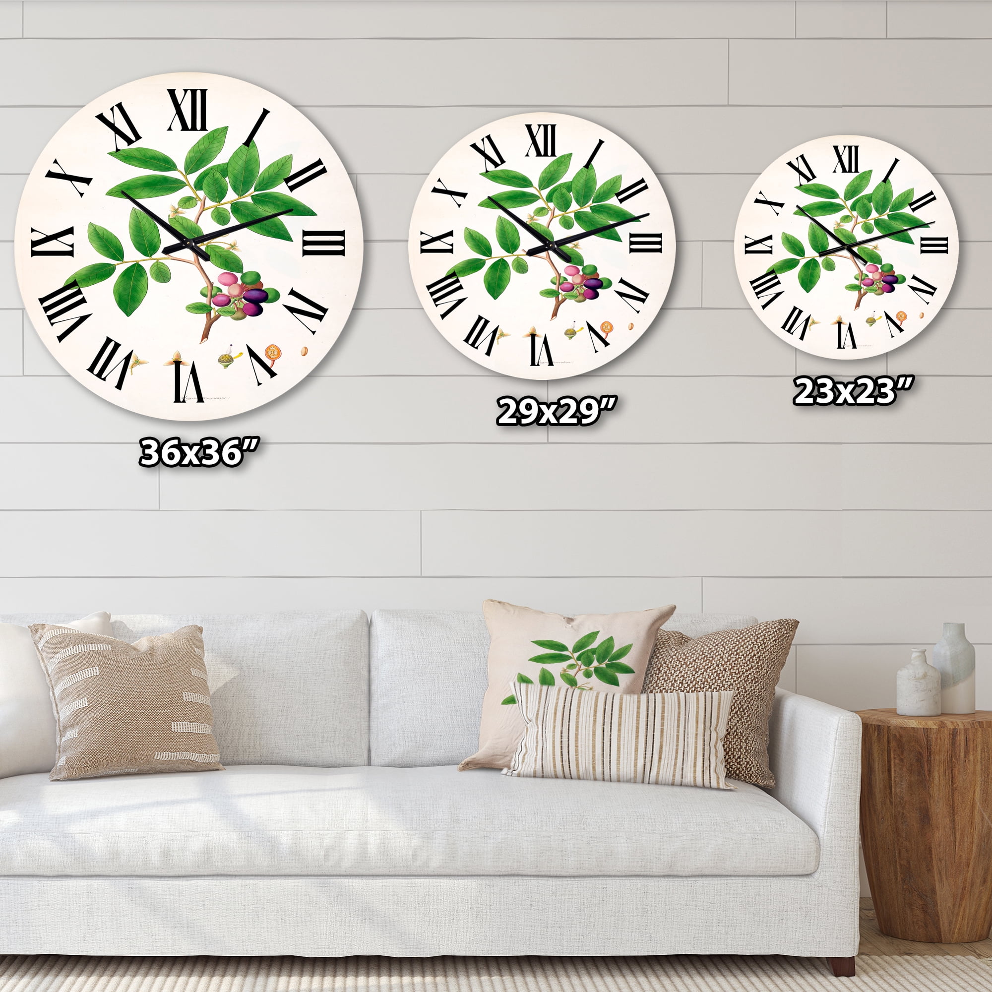 Designart 1 in Farmhouse Wall Clock
