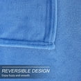 thumbnail image 7 of Howarmer Blue Fuzzy Bed Blanket, Throw Twin Soft Flannel Fleece Blankets, All Season Lightweight Warm Bed Throws, 60 x 80 Inch, 7 of 7