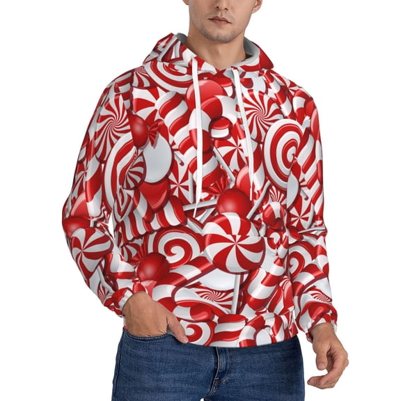 Swirl Candy Traditional Hoodie Men Unisex 3d Fleece Hooded Sweatshirt X-Large