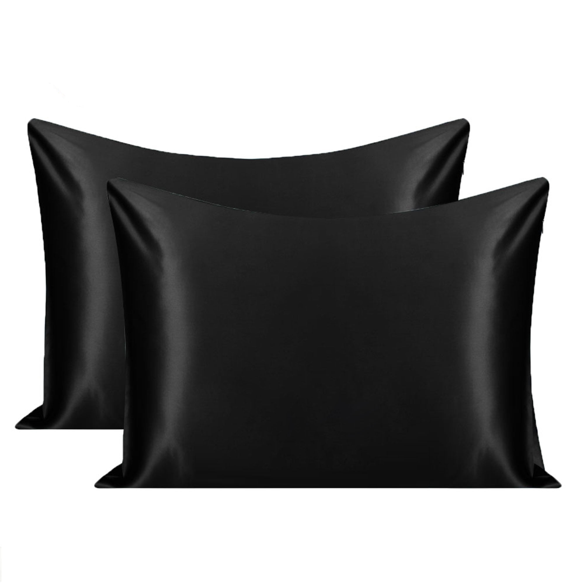 Dazzle Collection®️ Black Poly Cotton Easy care Machine washable Pillowcases 2 Pack Standard 