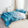 thumbnail image 2 of Quilt Cover Set Unique Design Blue Water Printed Creative Duvet Cover Set Bedspreads Home Decor,Twin (68"x86"), 2 of 5
