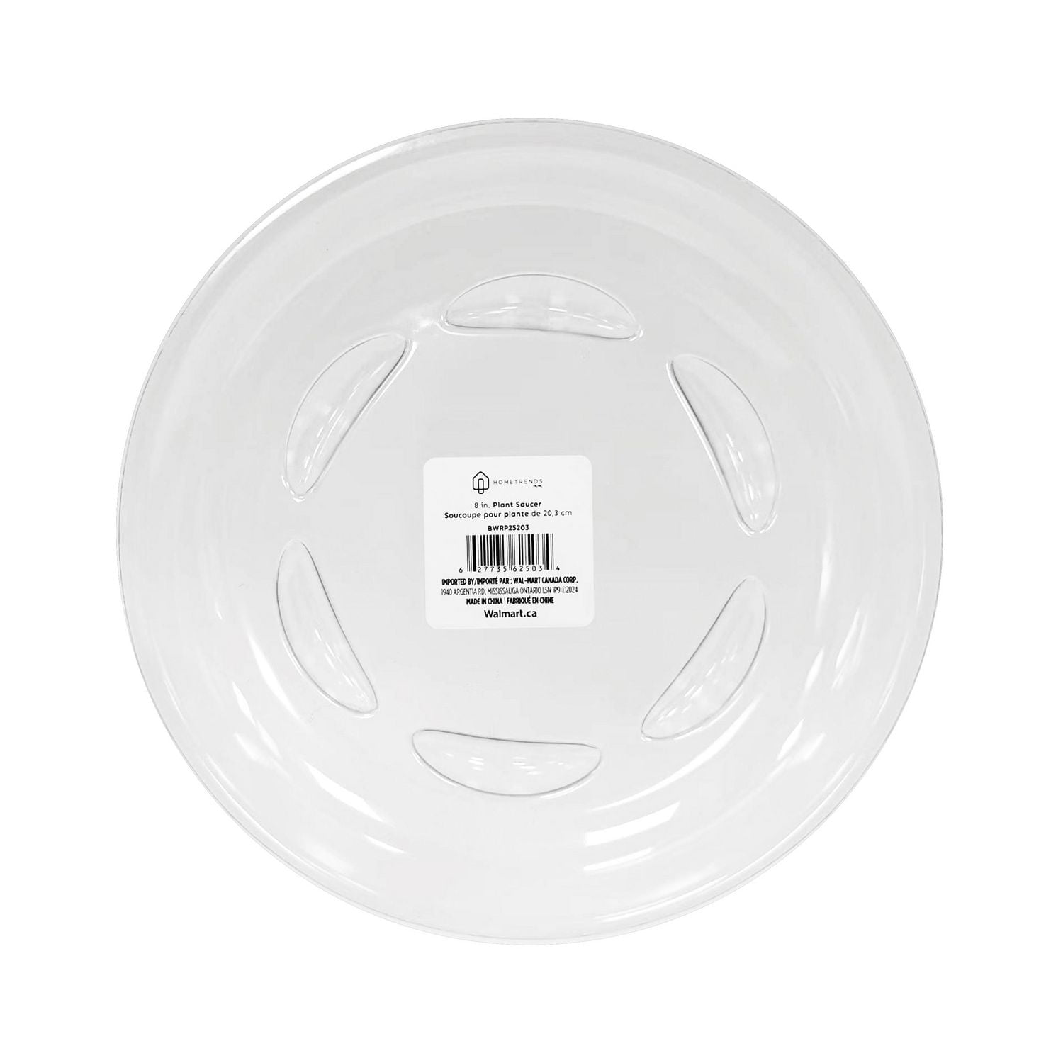 HOMETRENDS Floor Protector Saucer 6''/8''/10''/12''/16'' Plastic Plant Saucers Clear Round Tray Flower Pot Saucers Good for Indoor and Outdoor