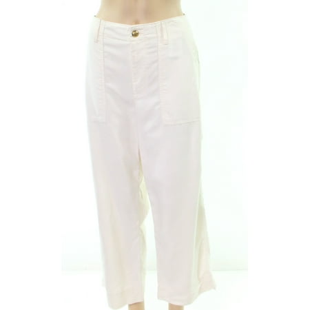 White Womens Wide Leg Casual Pants 16