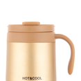 thumbnail image 3 of Taza de agua portátil con tapa de asa de termo de acero inoxidable de 350 ml (dorado), 3 of 9
