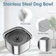 thumbnail image 4 of Cuenco de agua para perros UPSKY de acero inoxidable, 3 litros, sin derrames, capacidad de 3 litros, 4 of 7