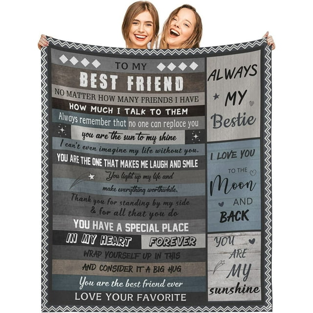LHSHID Best Friend Birthday Gifts Blanket Flannel Soft and Comfortable Anti static Bed Sofa Blanket 50x60in