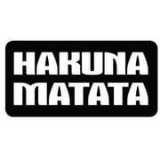 Pair of Hakuna Matata Funny Hard Hat/Helmet Vinyl Decal Sticker
