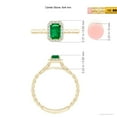 thumbnail image 4 of ANGARA Natural Emerald-Cut Emerald Halo Twisted Shank Engagement Ring in 14K Yellow Gold for Women (Size-6x4mm) | May Birthstone, Birthday, Anniversary, Jewelry Gift for Women | Natural Emerald Ring, 4 of 8