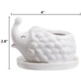 thumbnail image 3 of DAMAIE Hedgehog Ceramic Succulent Planter Flower Plant Pot Window Box With Saucer Animal Decor, 3 of 4