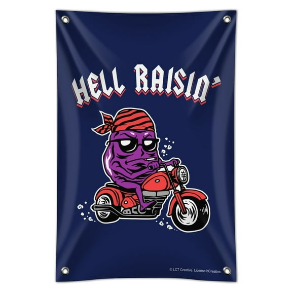 Hell Raisin' Raising Biker Funny Humor Home Business Office Sign