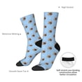 thumbnail image 4 of KLL Brown French Bulldog Print Cool Socks Men's Women's Crew Socks Funny Crazy Novelty Stockings, 4 of 6