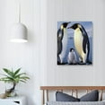 thumbnail image 3 of COMIO  Emperor Penguin Family Adults with Chick Canvas Wall Art, Multi-Color, 3 of 4