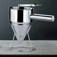 thumbnail image 6 of Clearance Hot! Kaireo Funnel, Stainless Pancake Batter Steel Handheld Dispenser Batter Stirring Separator Kitchen，Dining & Bar, Kitchen Funnel, 1 X Funnel, 1 X Shelf, Clearance Sale, 6 of 8